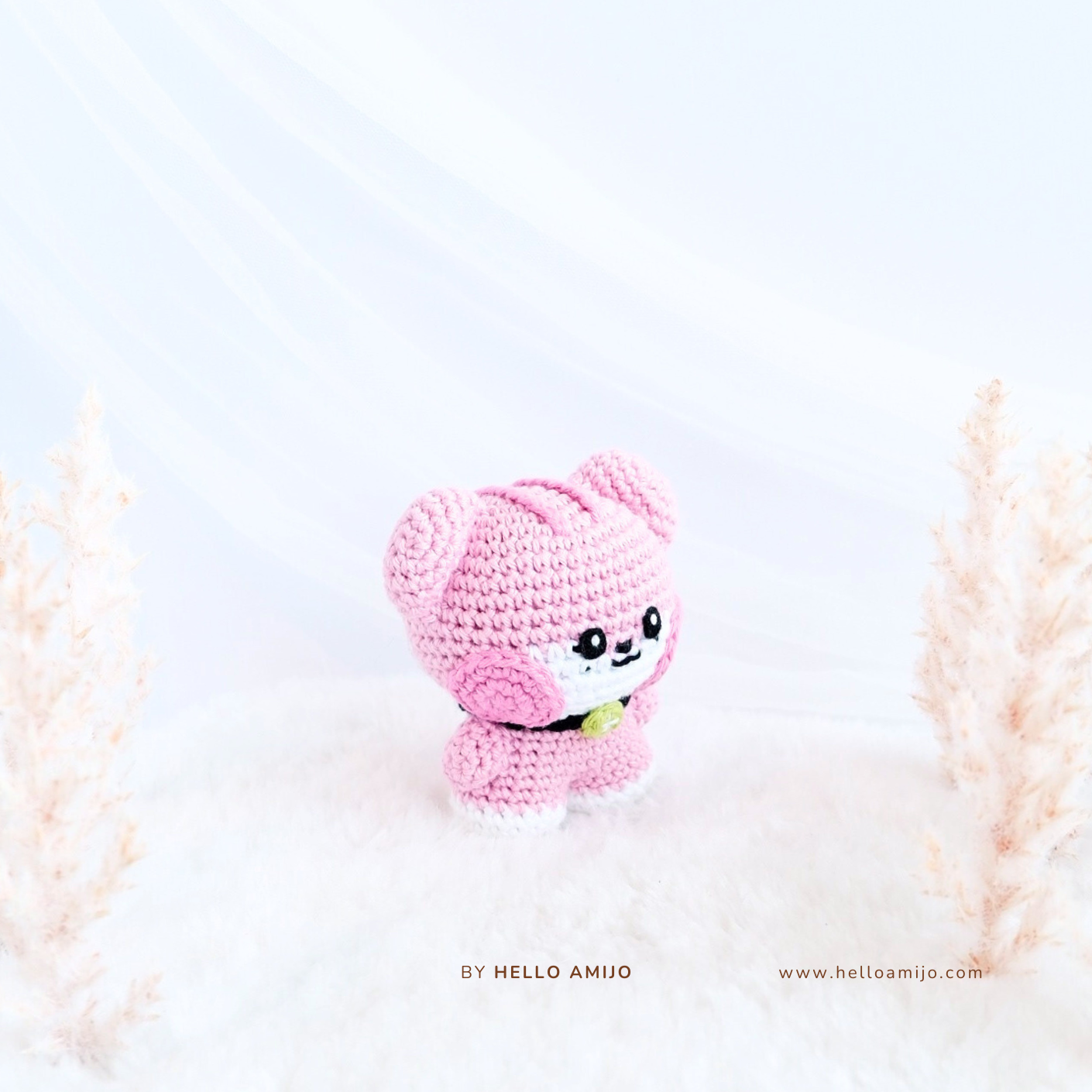 Tiny Pink Tiger Amigurumi Crochet Pattern PDF