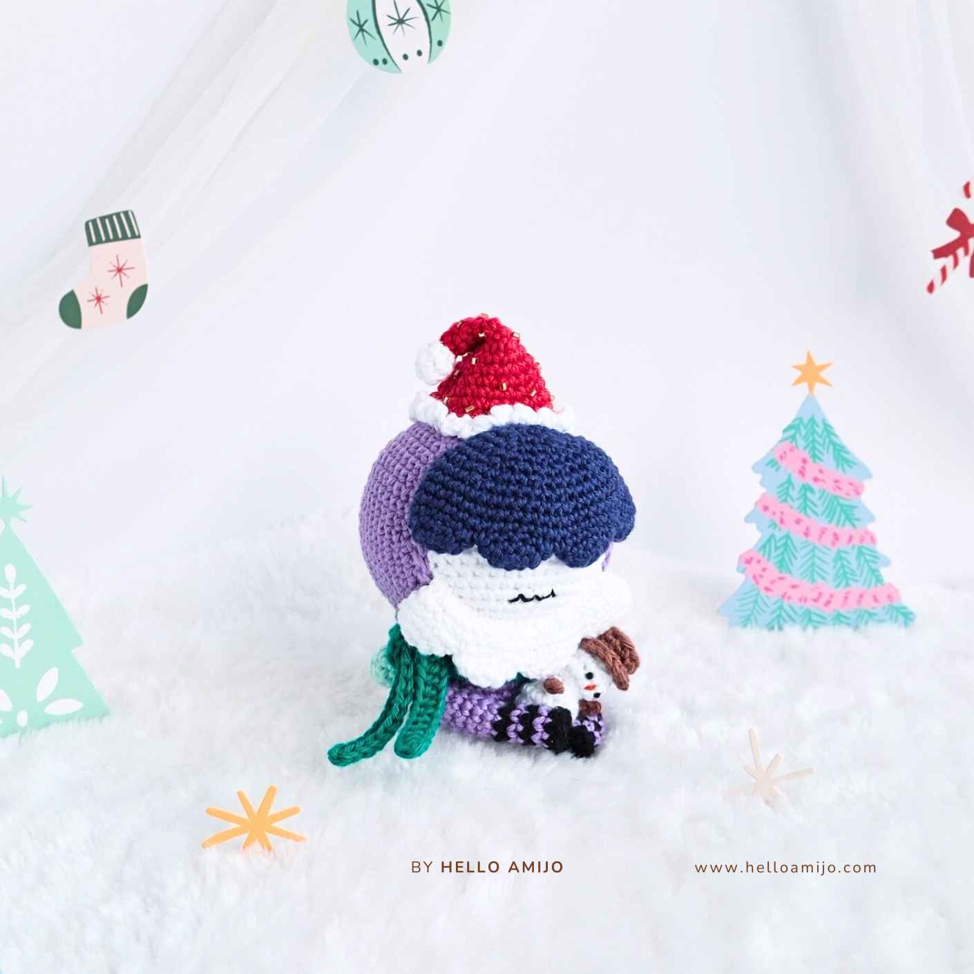 Christmas Fallen Angel (2 versions) Amigurumi Crochet Pattern PDF