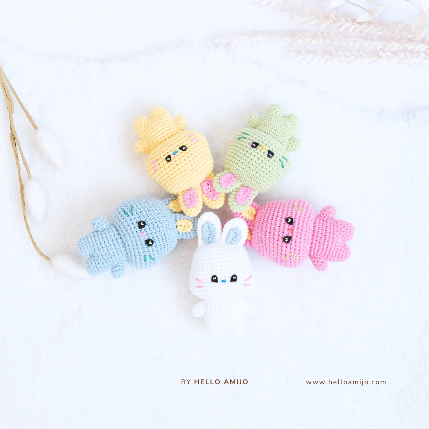 Bundle 2 in 1 Colourful Amigurumi Crochet Pattern PDF