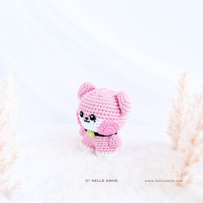 Tiny Pink Tiger Amigurumi Crochet Pattern PDF