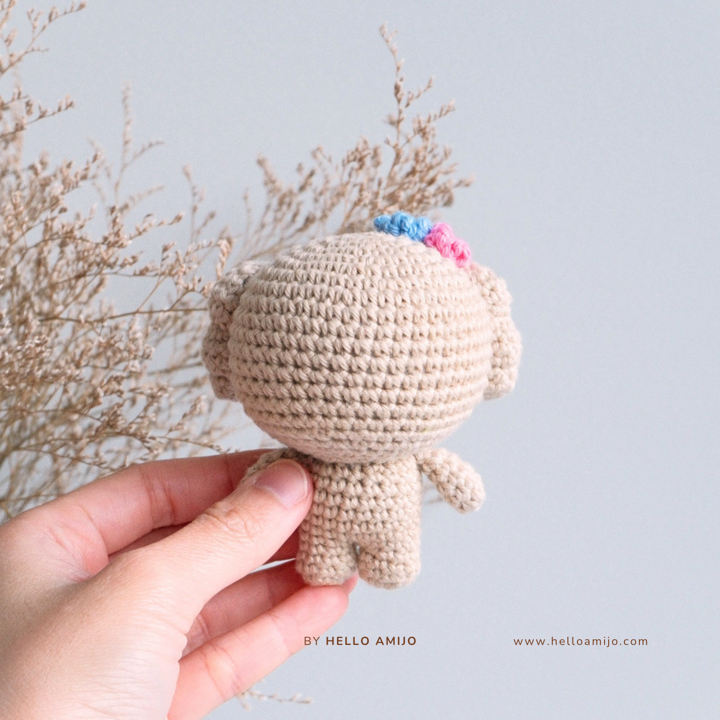 Floral Puppy Amigurumi Crochet Pattern PDF