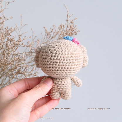 Floral Puppy Amigurumi Crochet Pattern PDF