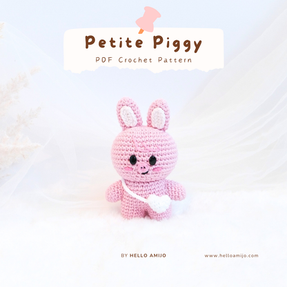 Petite Piggy Amigurumi Crochet Pattern PDF