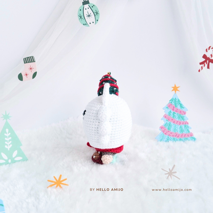 Christmas Wolf Amigurumi Crochet Pattern PDF