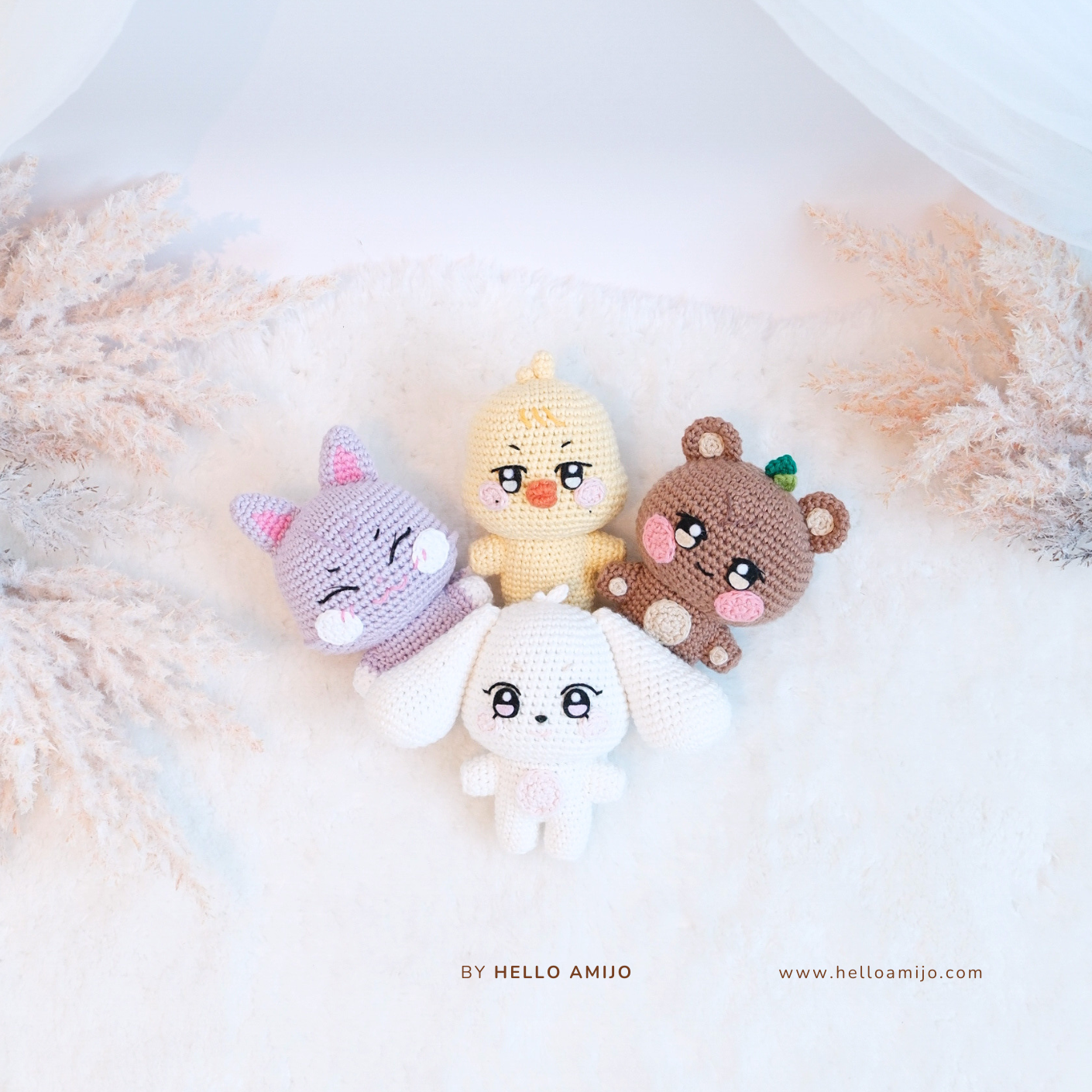 Bundle 8 in 1 Lovely Amigurumi Crochet Pattern PDF