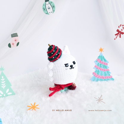 Christmas Wolf Amigurumi Crochet Pattern PDF