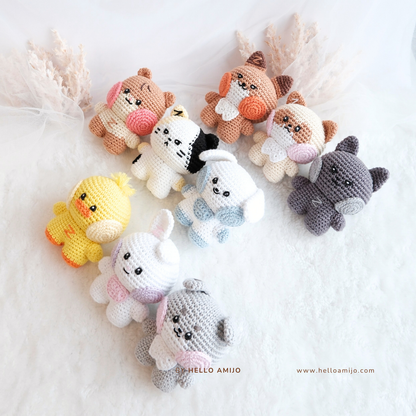 Bundle 9 in 1 Chubby Amigurumi Crochet Pattern PDF