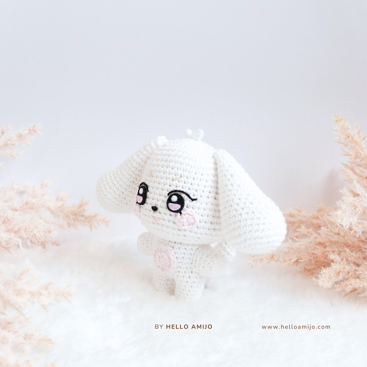 Lovely White Puppy Amigurumi Crochet Pattern PDF