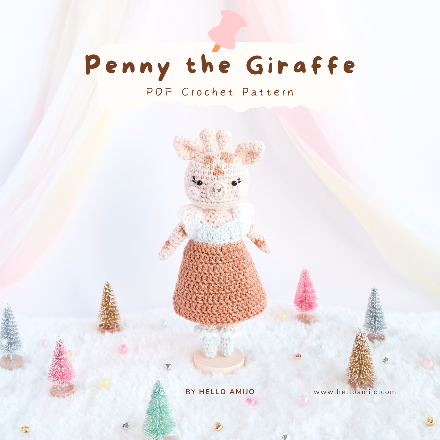 Penny the Giraffe Amigurumi Crochet Pattern PDF