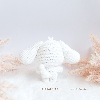 Lovely White Puppy Amigurumi Crochet Pattern PDF