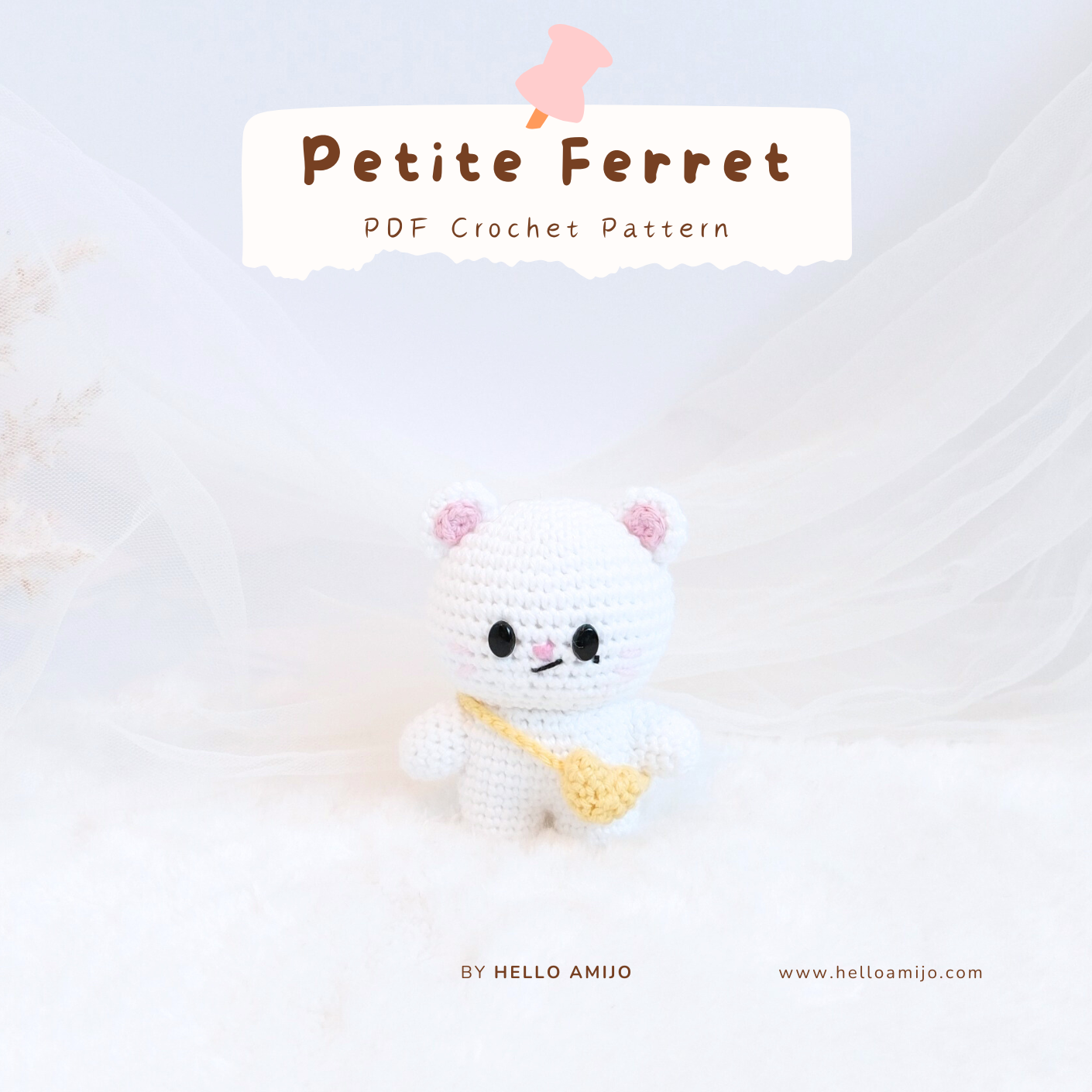 Petite Ferret Amigurumi Crochet Pattern PDF