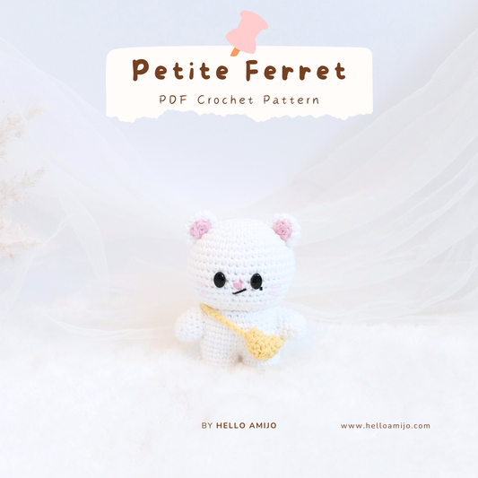 Petite Ferret Amigurumi Crochet Pattern PDF