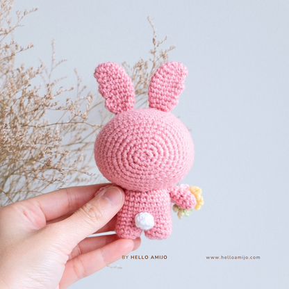 Floral Bunny Amigurumi Crochet Pattern PDF