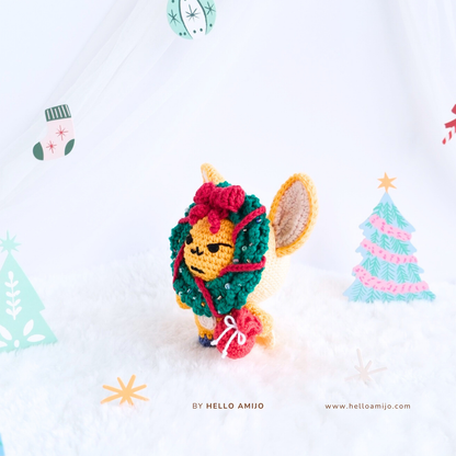 Christmas Fox Amigurumi Crochet Pattern PDF