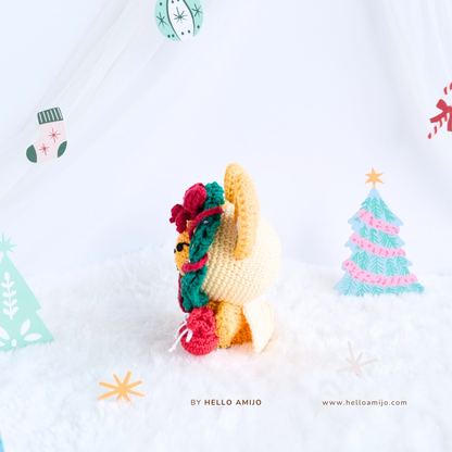 Christmas Fox Amigurumi Crochet Pattern PDF