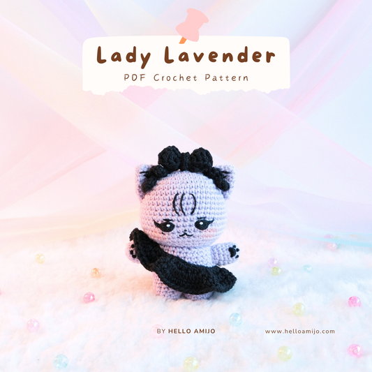 Lady Lavender Amigurumi Crochet Pattern PDF