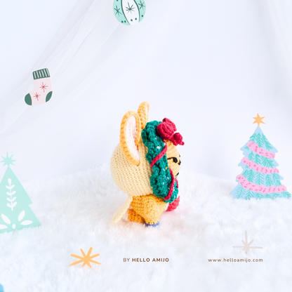 Christmas Fox Amigurumi Crochet Pattern PDF