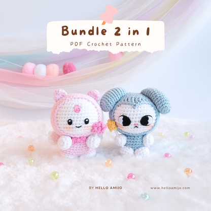 Bundle 2 in 1 Fairy Amigurumi Crochet Pattern PDF