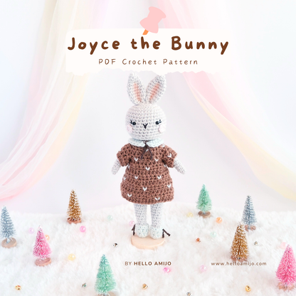 Joyce the Bunny Amigurumi Crochet Pattern PDF