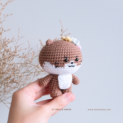 Floral Otter Amigurumi Crochet Pattern PDF