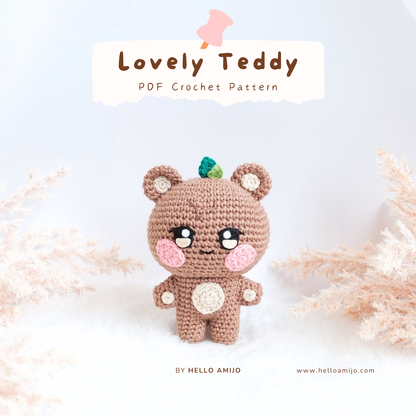 Lovely Teddy Amigurumi Crochet Pattern PDF