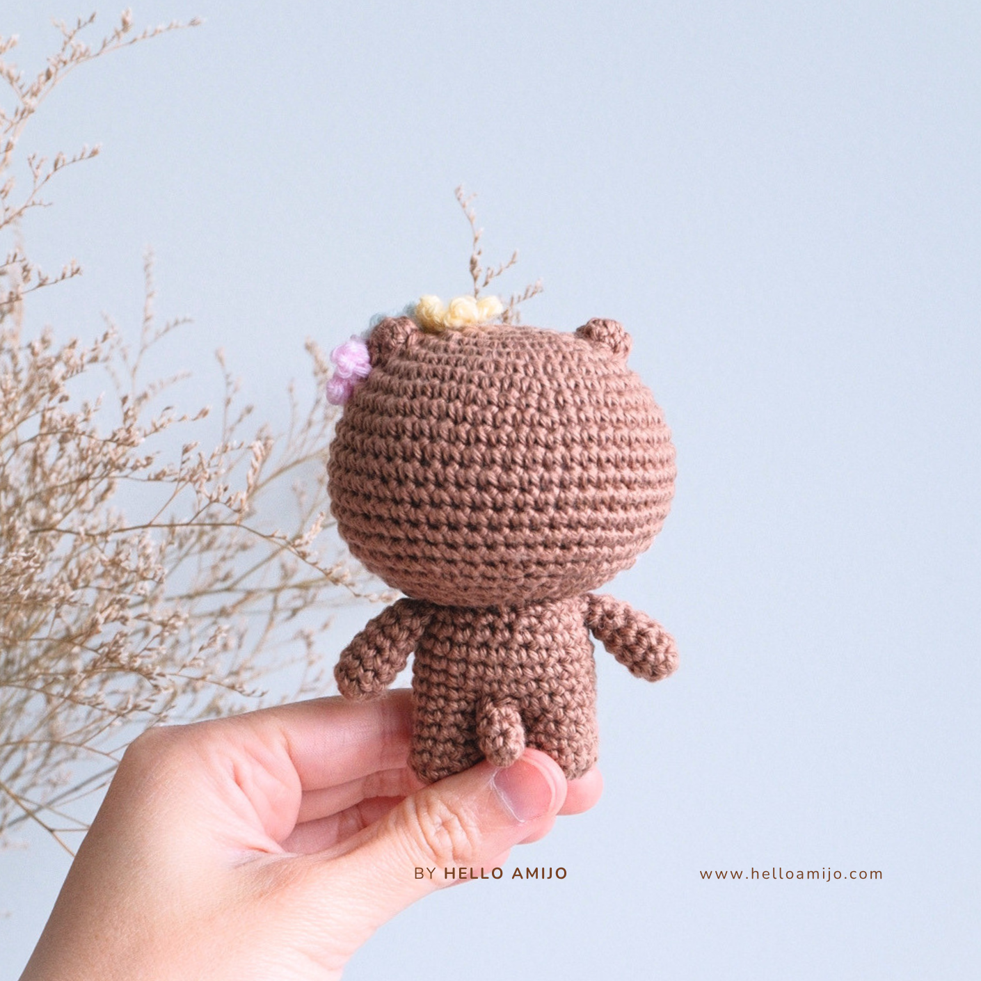 Floral Otter Amigurumi Crochet Pattern PDF