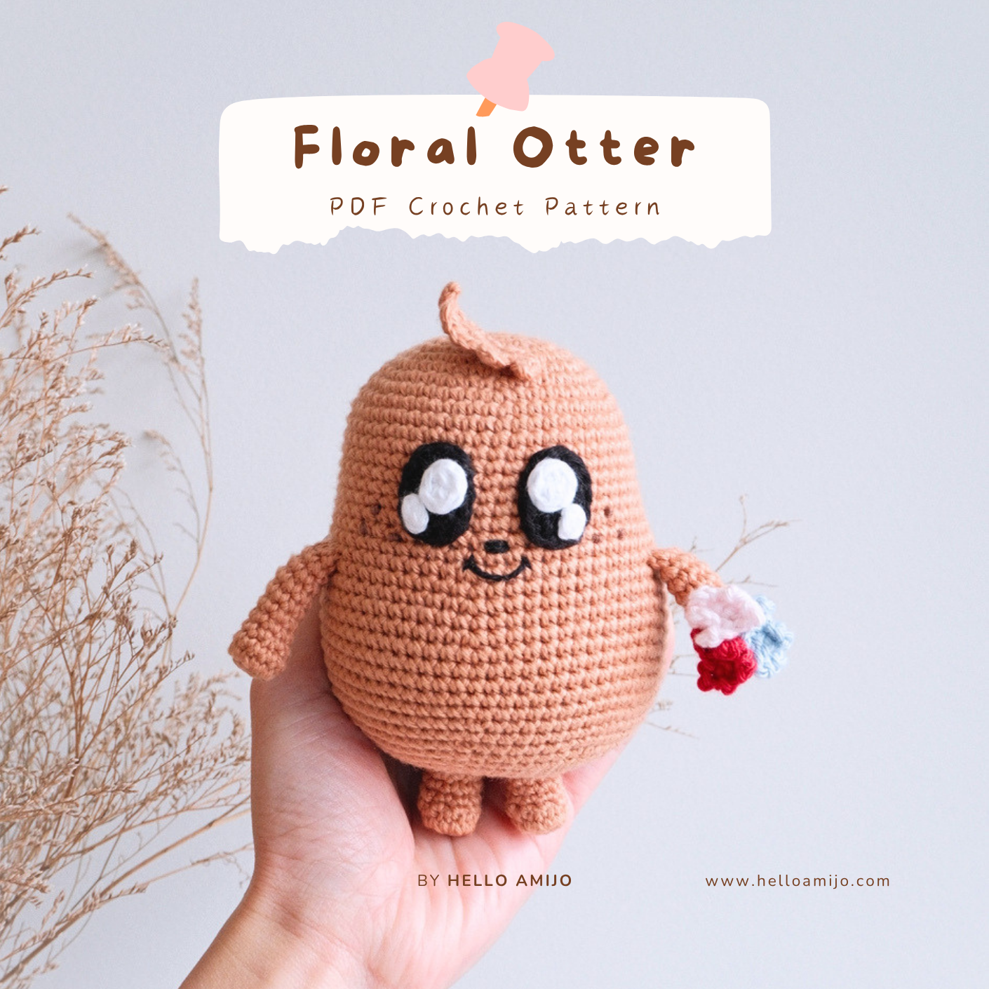 Floral Potato Amigurumi Crochet Pattern PDF