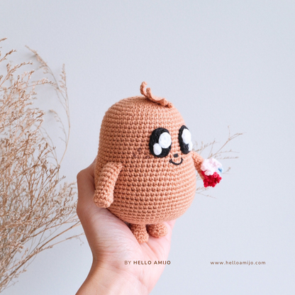 Floral Potato Amigurumi Crochet Pattern PDF