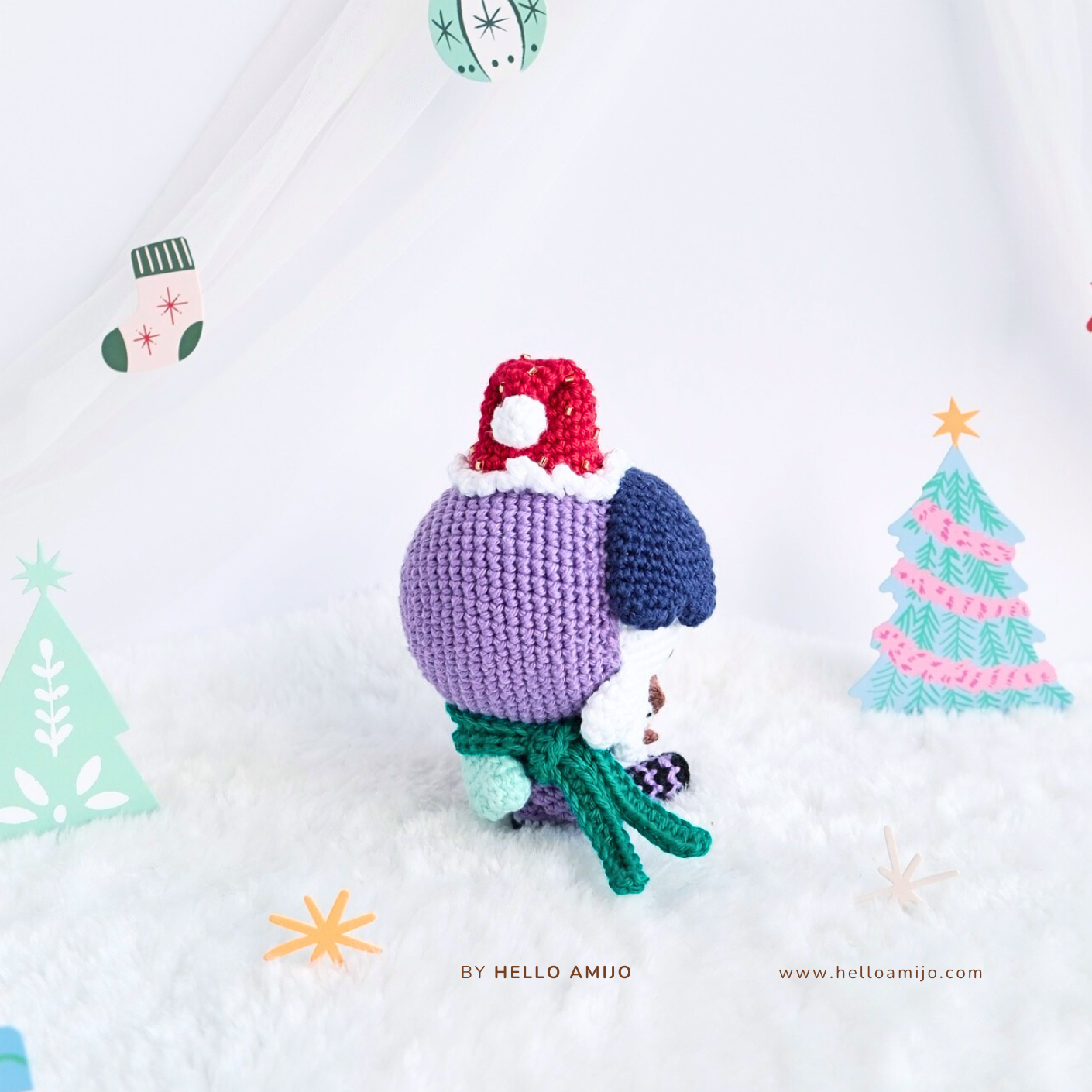 Christmas Fallen Angel Amigurumi Crochet Pattern PDF