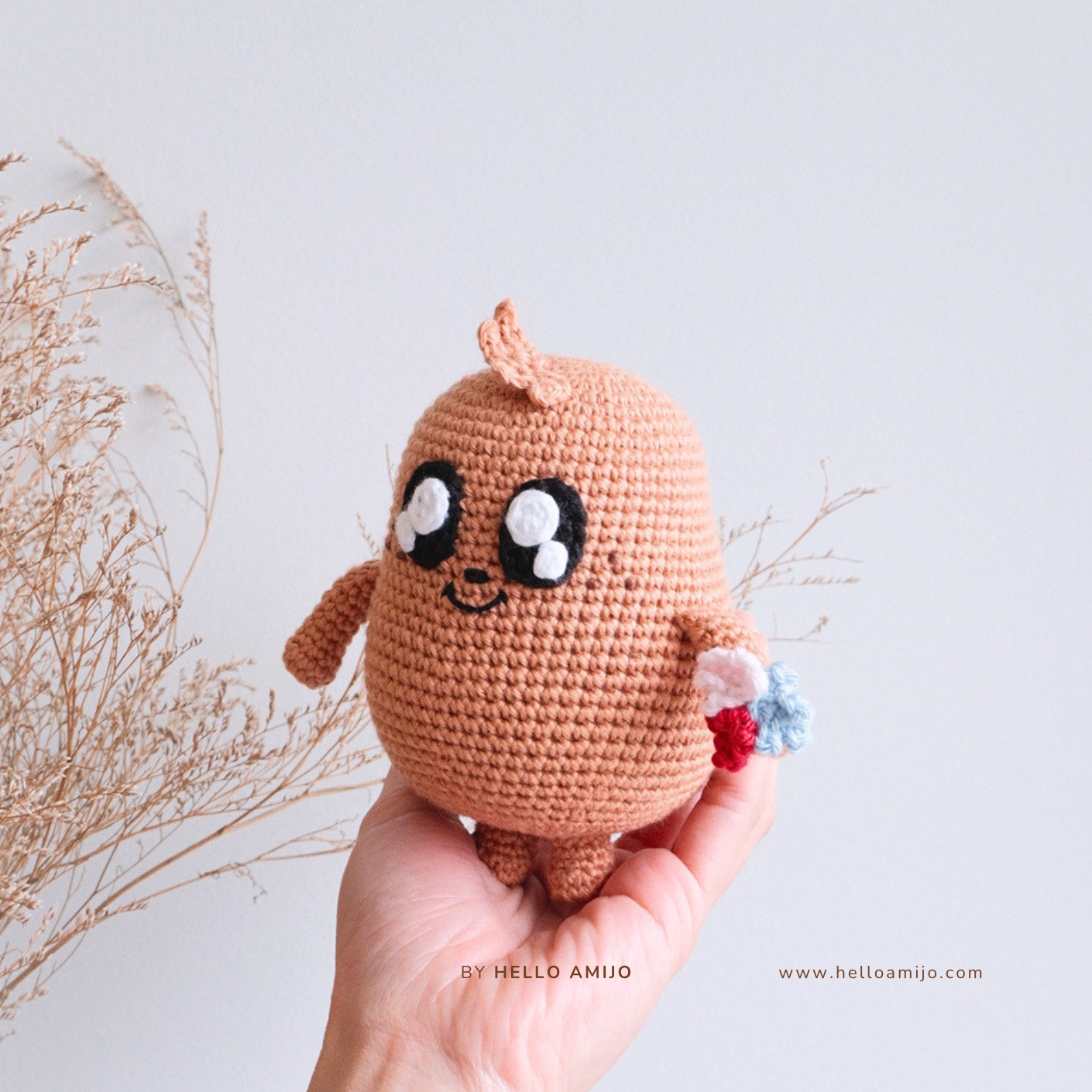 Floral Potato Amigurumi Crochet Pattern PDF