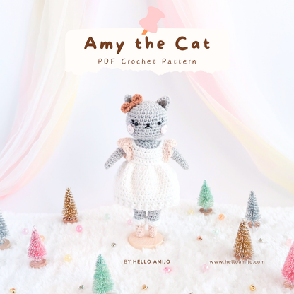 Amy the Cat Amigurumi Crochet Pattern PDF