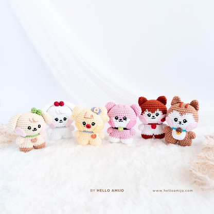Bundle 6 in 1 Tiny Amigurumi Crochet Pattern PDF
