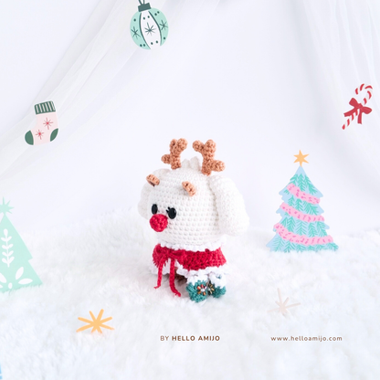 Christmas Sheep Amigurumi Crochet Pattern PDF