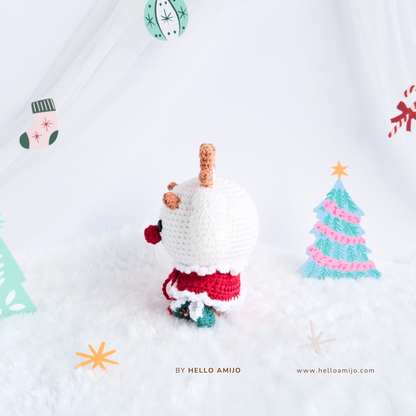 Christmas Sheep Amigurumi Crochet Pattern PDF