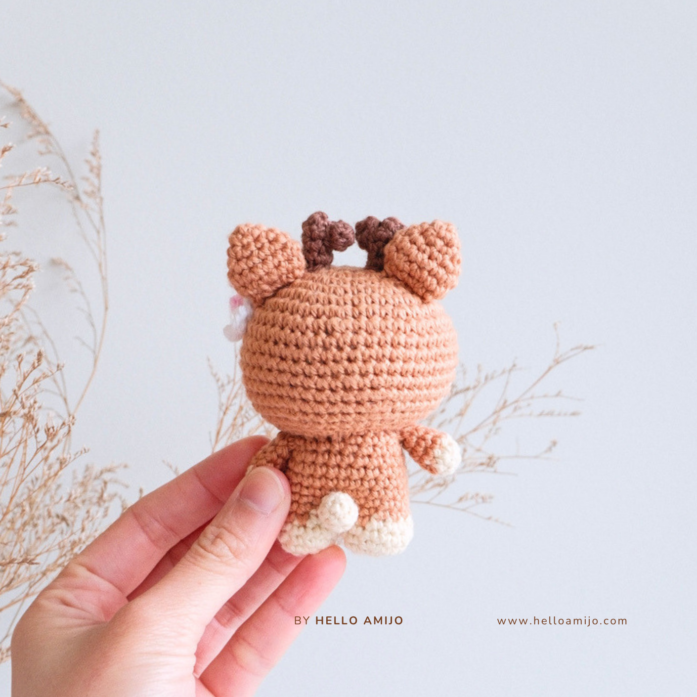 Floral Deer Amigurumi Crochet Pattern PDF