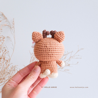Floral Deer Amigurumi Crochet Pattern PDF