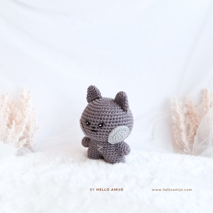 Chubby Black Cat Amigurumi Crochet Pattern PDF