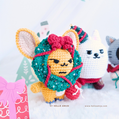 Bundle 5 in 1 Christmas (2 versions) Amigurumi Crochet Pattern PDF