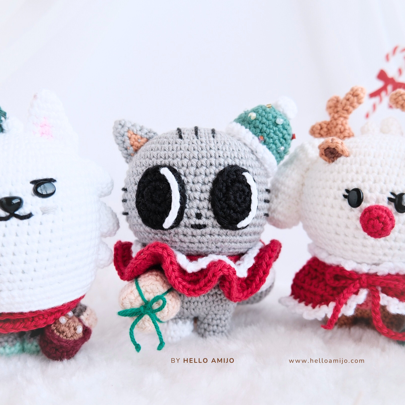 Bundle 5 in 1 Christmas (2 versions) Amigurumi Crochet Pattern PDF