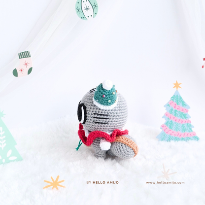 Christmas Cat Amigurumi Crochet Pattern PDF