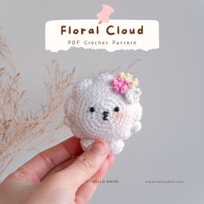 Floral Cloud Amigurumi Crochet Pattern PDF