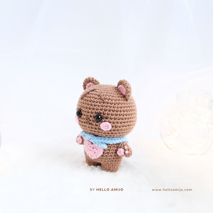 Pretty Bear Amigurumi Crochet Pattern PDF