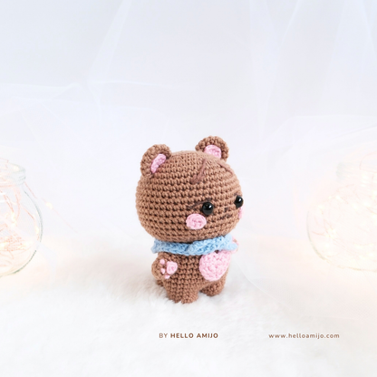 Pretty Bear Amigurumi Crochet Pattern PDF