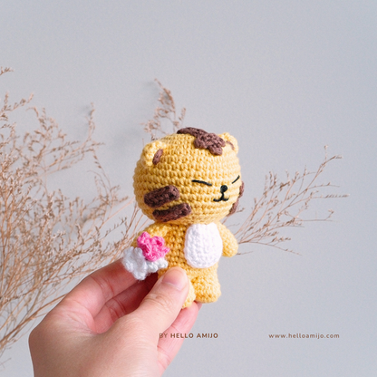 Floral Tiger Amigurumi Crochet Pattern PDF