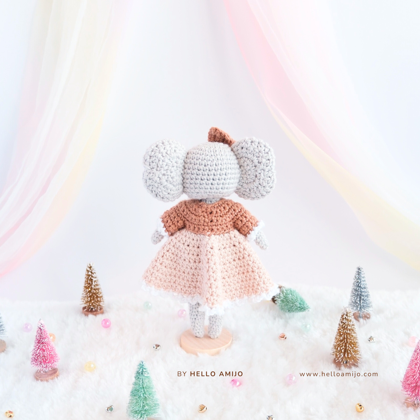Mary the Elephant Amigurumi Crochet Pattern PDF