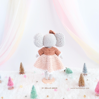 Mary the Elephant Amigurumi Crochet Pattern PDF