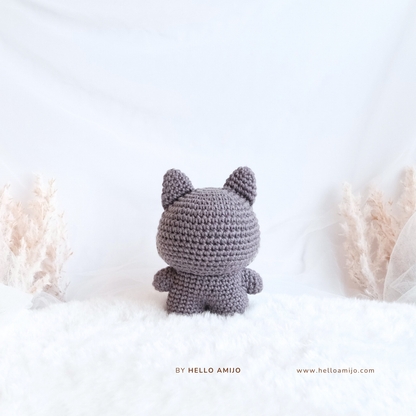Chubby Black Cat Amigurumi Crochet Pattern PDF