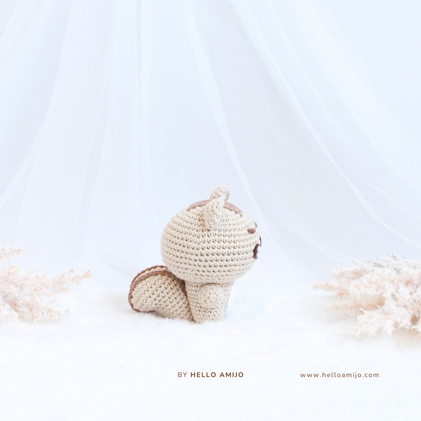 Pastel Squirrel Amigurumi Crochet Pattern PDF