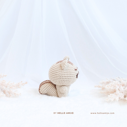 Pastel Squirrel Amigurumi Crochet Pattern PDF