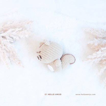 Pastel Squirrel Amigurumi Crochet Pattern PDF